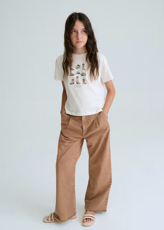 Mayoral 6005 Girl Boot Print T-shirt