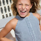 Mayoral 6025 Girl Striped Denim Top