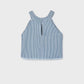 Mayoral 6025 Girl Striped Denim Top