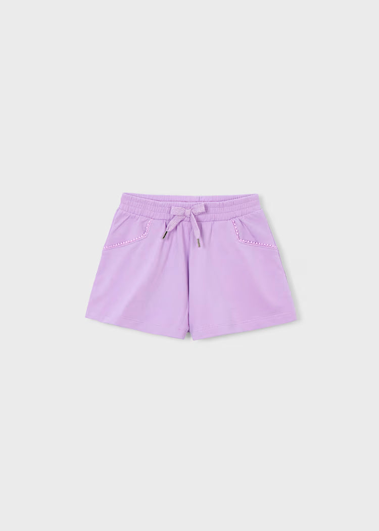 Mayoral 607 Lilac Girl French Terry Shorts