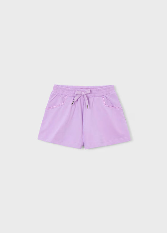 Mayoral 607 Lilac Girl French Terry Shorts