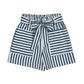 Stripe Paperbag Belted Shorts