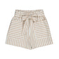 Stripe Paperbag Belted Shorts