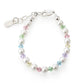 Sterling Silver Multi Crystal Pearl Baby & Kids Bracelet