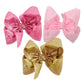 GLITTER METALLIC BOW ON CLIP