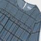 Mayoral 7121 Smocked Chiffon Blouse Blue Plaid