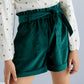 Pine Green Corduroy Shorts