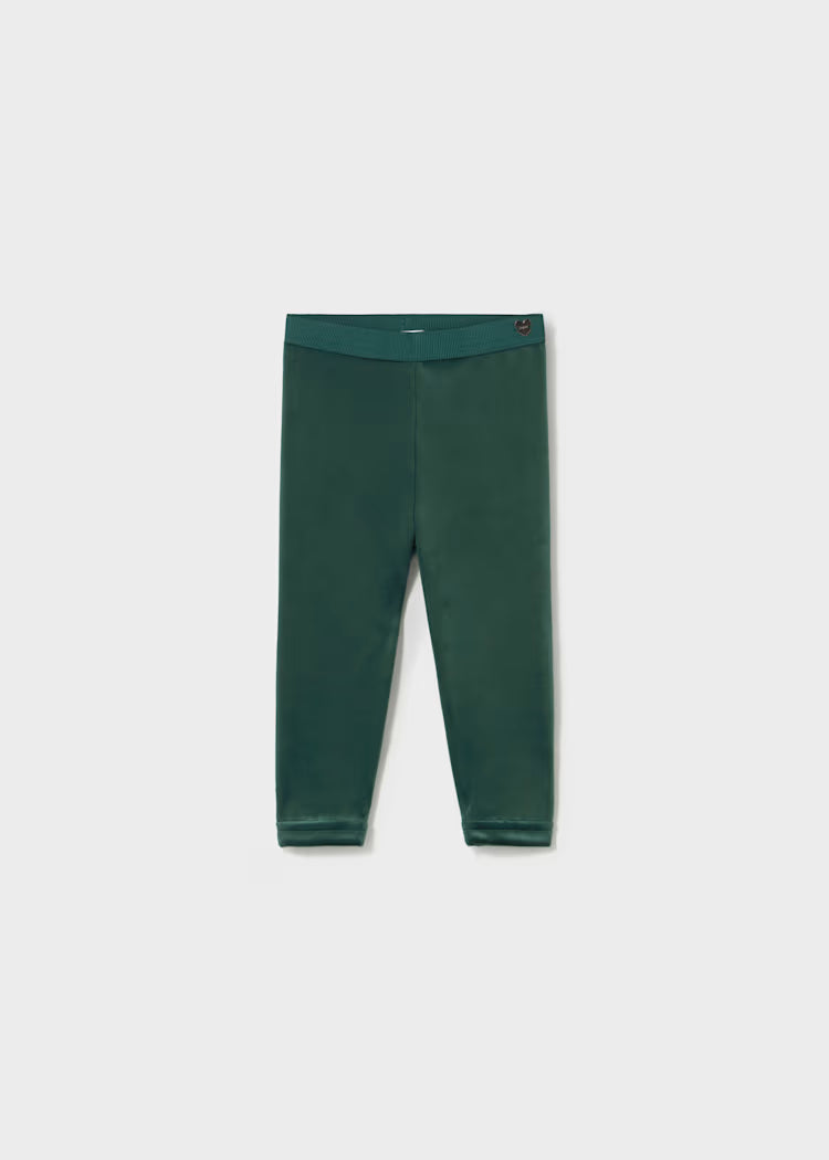 Mayoral 727 Green Velvet Leggings