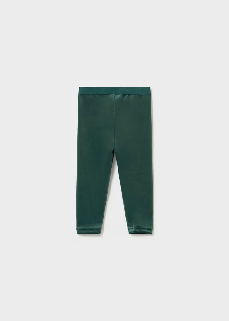 Mayoral 727 Green Velvet Leggings