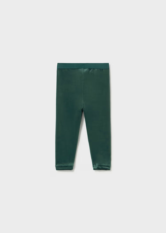 Mayoral 727 Green Velvet Leggings