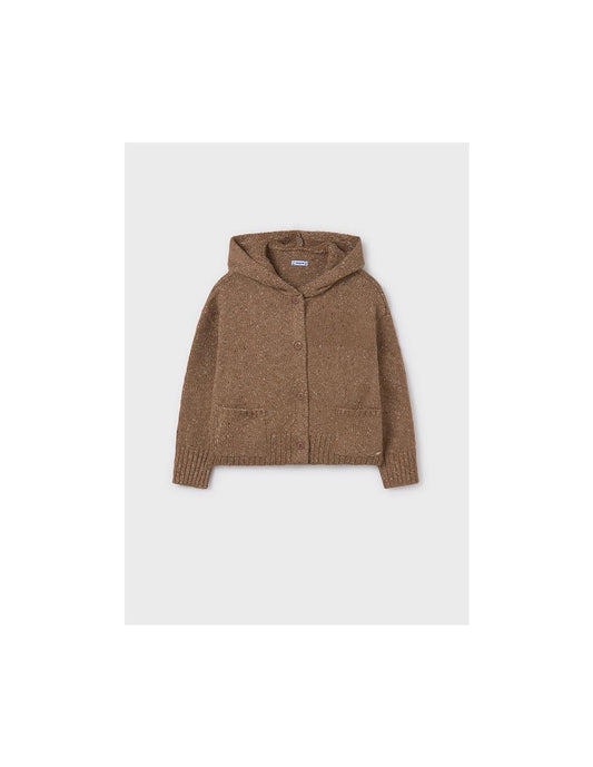 Camel Hooded Cardigan