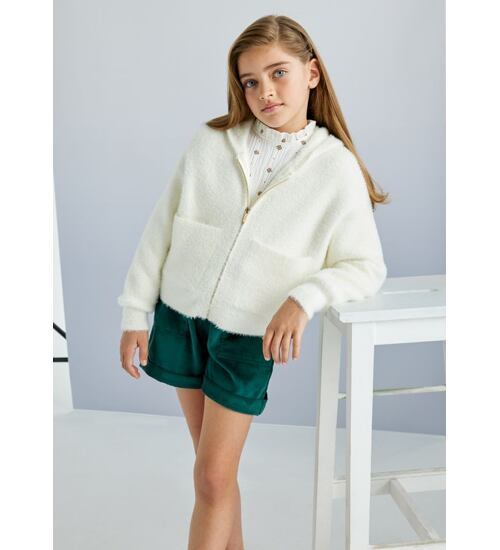 Ivory Soft Faux Fur Pullover