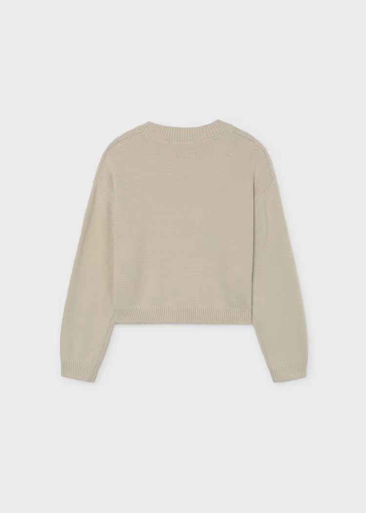 Mayoral 7333 Floral Intarsia Sweater