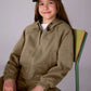 Mayoral 7439 Olive French Terry Zippered Jacket