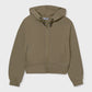 Mayoral 7439 Olive French Terry Zippered Jacket