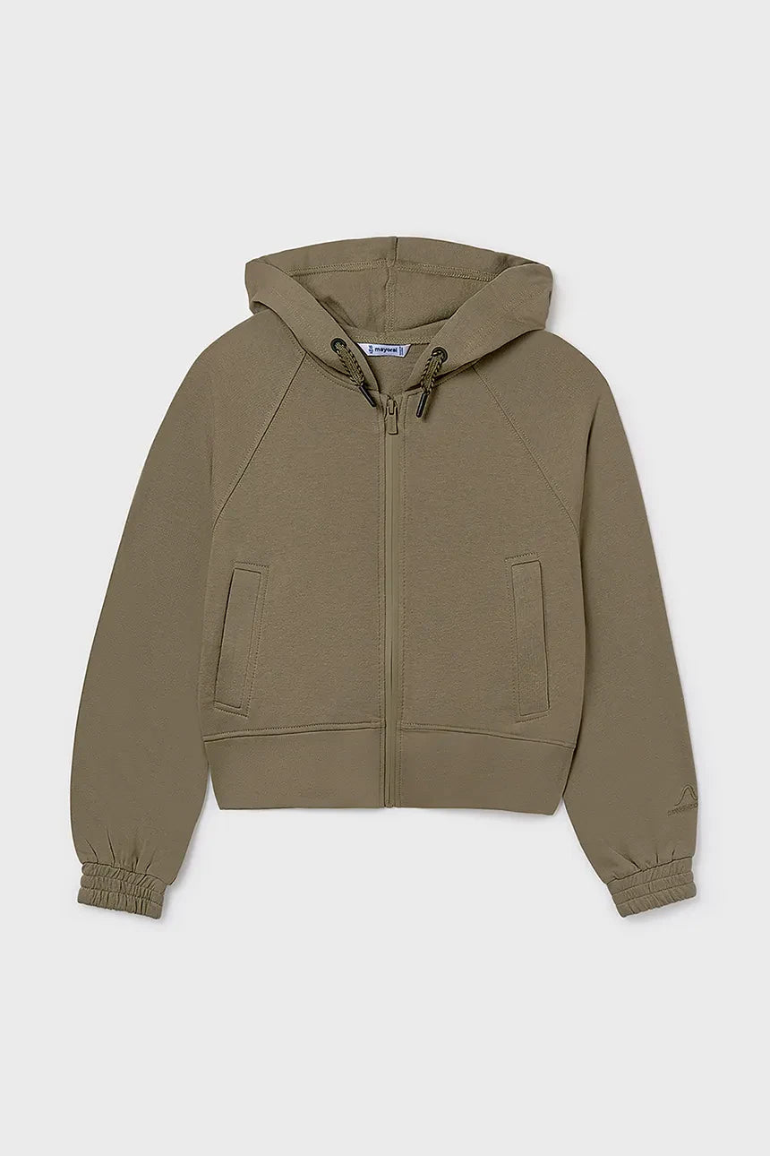 Mayoral 7439 Olive French Terry Zippered Jacket