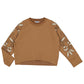 Embroidered Sleeve Camel Sweatshirt