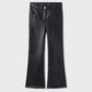 Black Faux Leather Wide Leg Pant