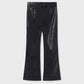 Black Faux Leather Wide Leg Pant