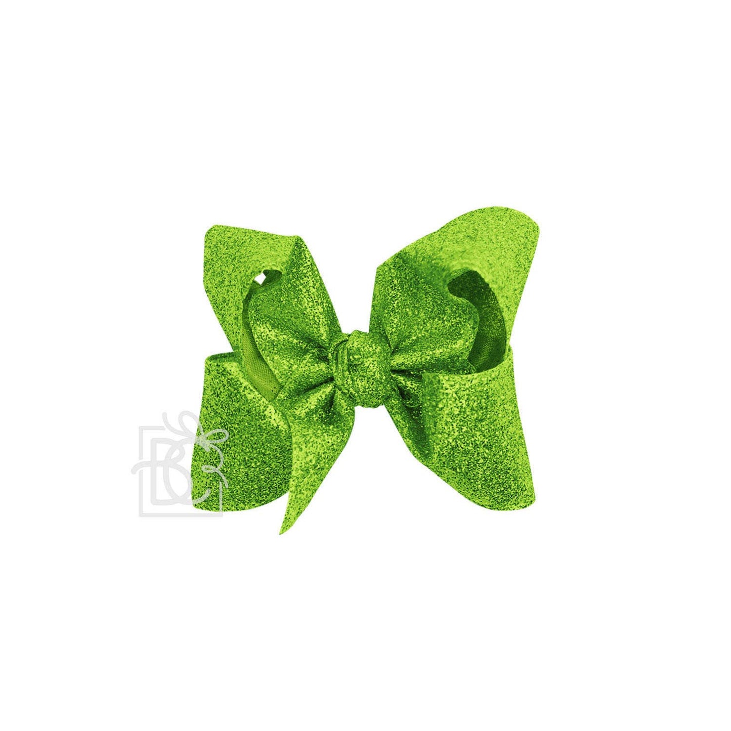 GLITTER METALLIC BOW ON CLIP
