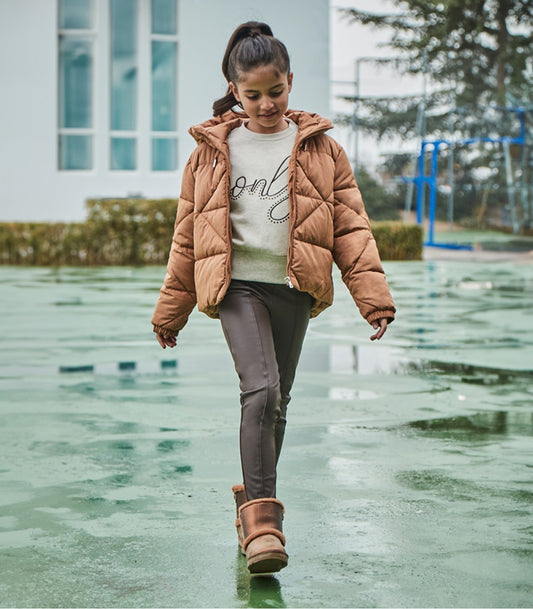 Brown Faux Leather Leggings