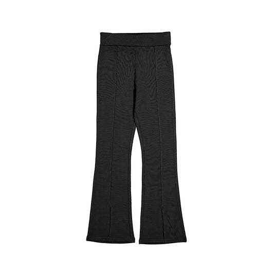 Mayoral 7758 Wide Leg Turned Waistband Leggings-Black