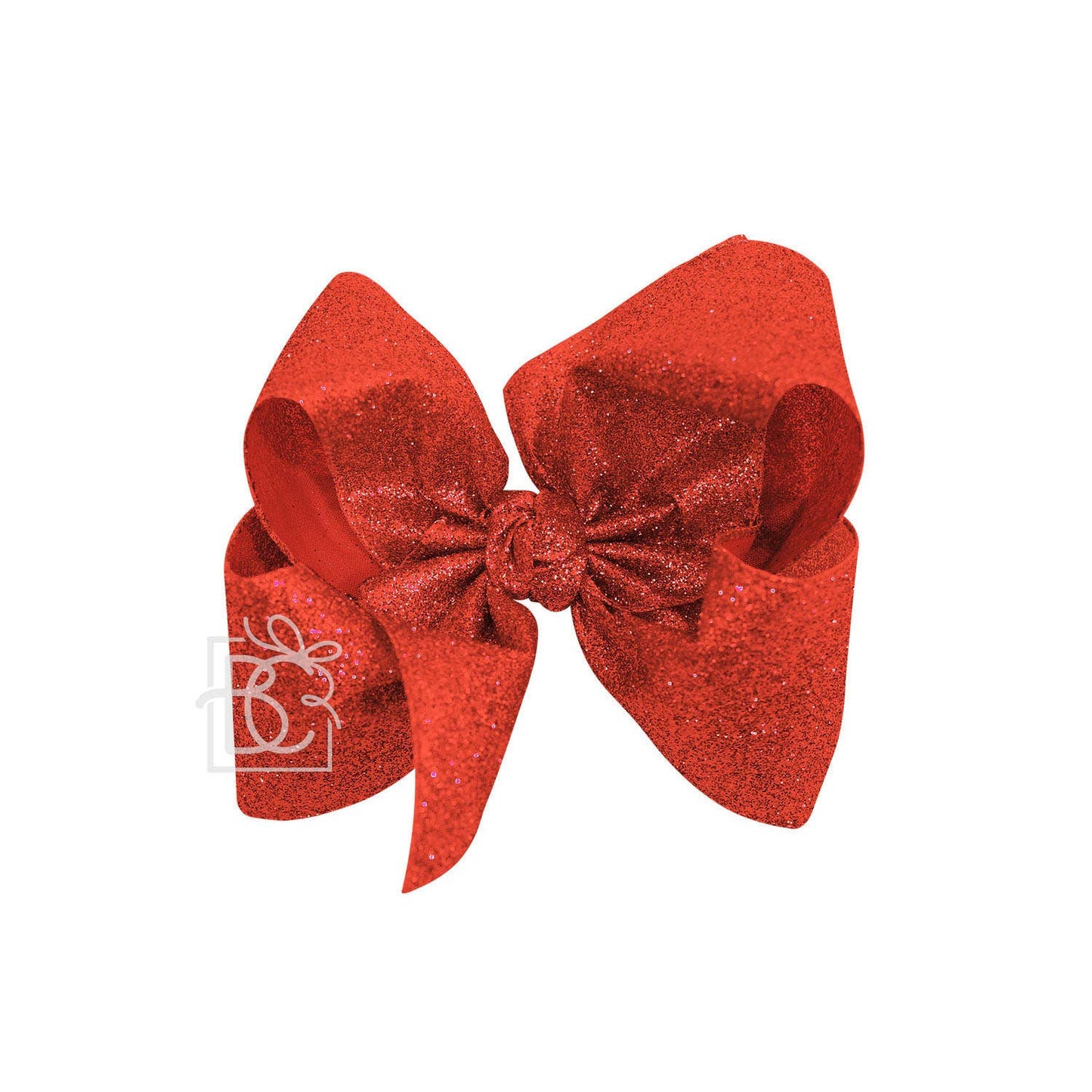 GLITTER METALLIC BOW ON CLIP