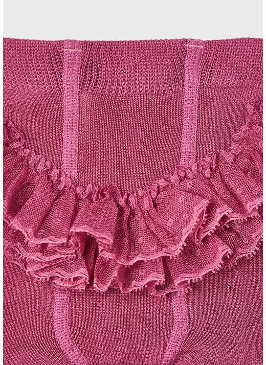 Raspberry Ruffle Tights