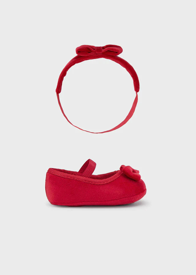 Red Mary Janes and Bow Set