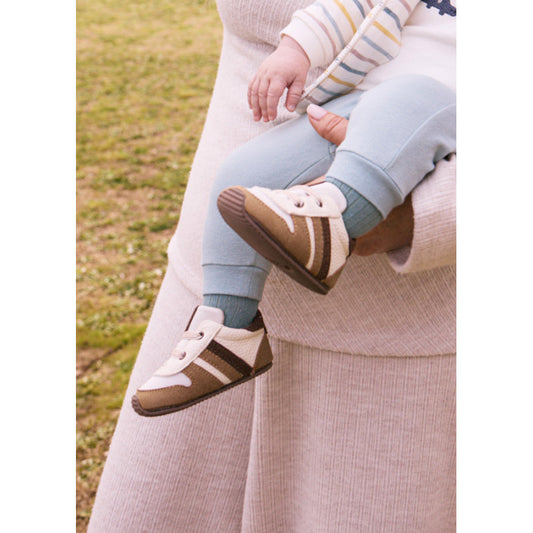 Brown and Cream Sports Shoes with Velcro 9953 Mayoral