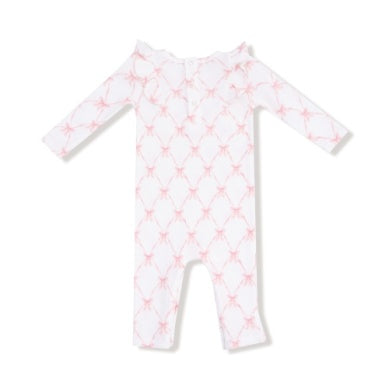 Ribbon Bow Trellis - L/S Ruffle Romper