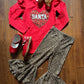 Red LS Ruffled Leopard Heart Tee