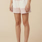 Girls Colorblock Stripe Half Zip Knit Top