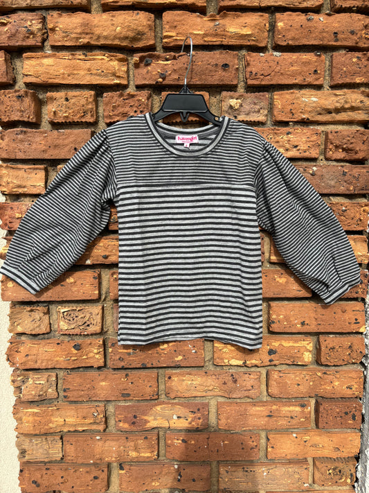 Black and Gray Stripe Skye Tunic Top