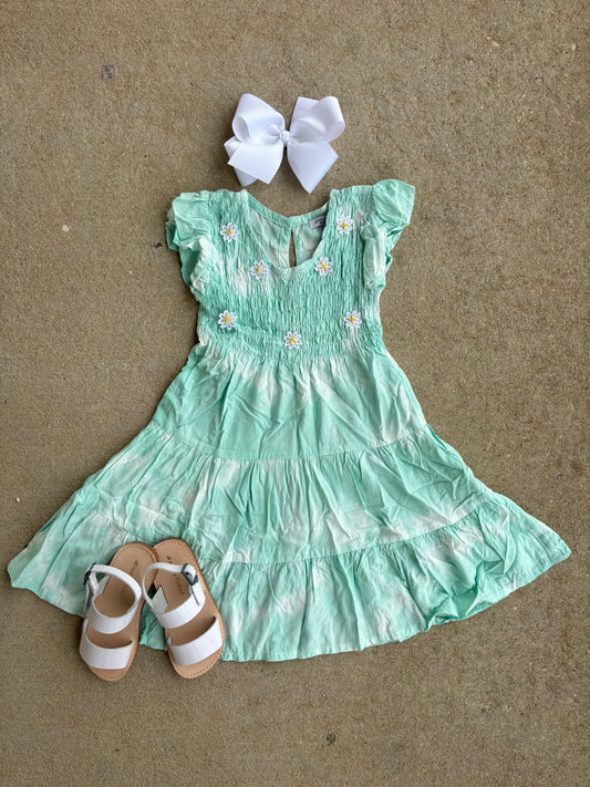 Mint Water Tie Dye Lizzy Dress