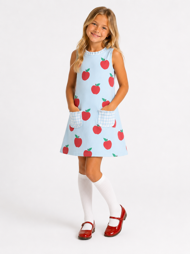 Apple Back to School Pocket Dress