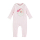 Pink Santa Applique Baby Bodysuit