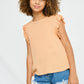 Apricot Waffle Knit Top