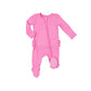 Aurora Pink 2 Way Zipper Ruffle Back Footie