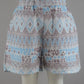 Blue Aztec Print Shorts