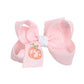 Embroidered Pumpkin Crochet Edge Bow