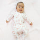 Ballet Toile  2 Way Ruffle Back Zipper Footie