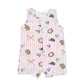 Vintage Baseball Stripe  Sleeveless Shortie Romper