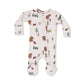 Sweet Brown Bears  2 Way Zipper Footie