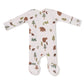 Sweet Brown Bears  2 Way Zipper Footie