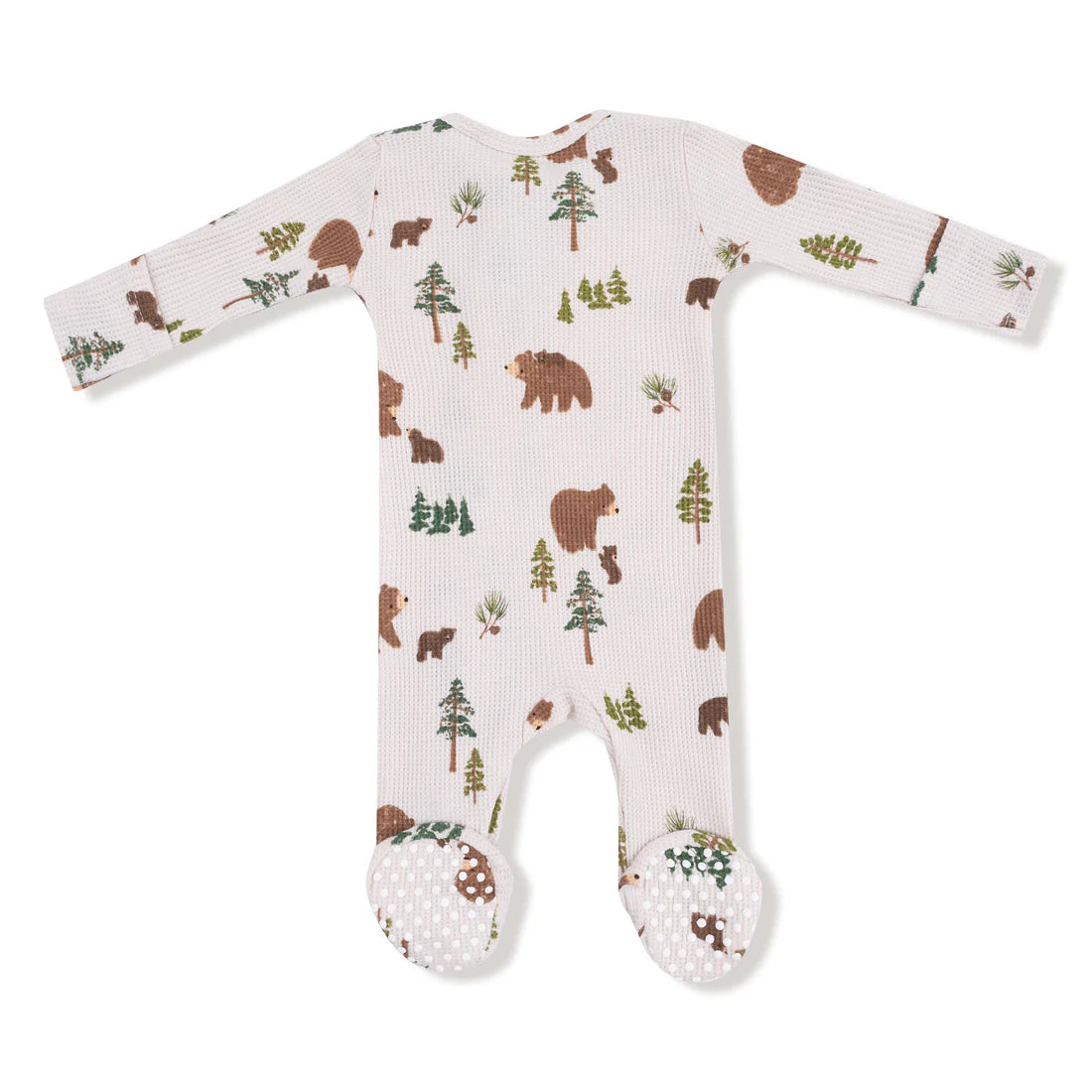 Sweet Brown Bears  2 Way Zipper Footie