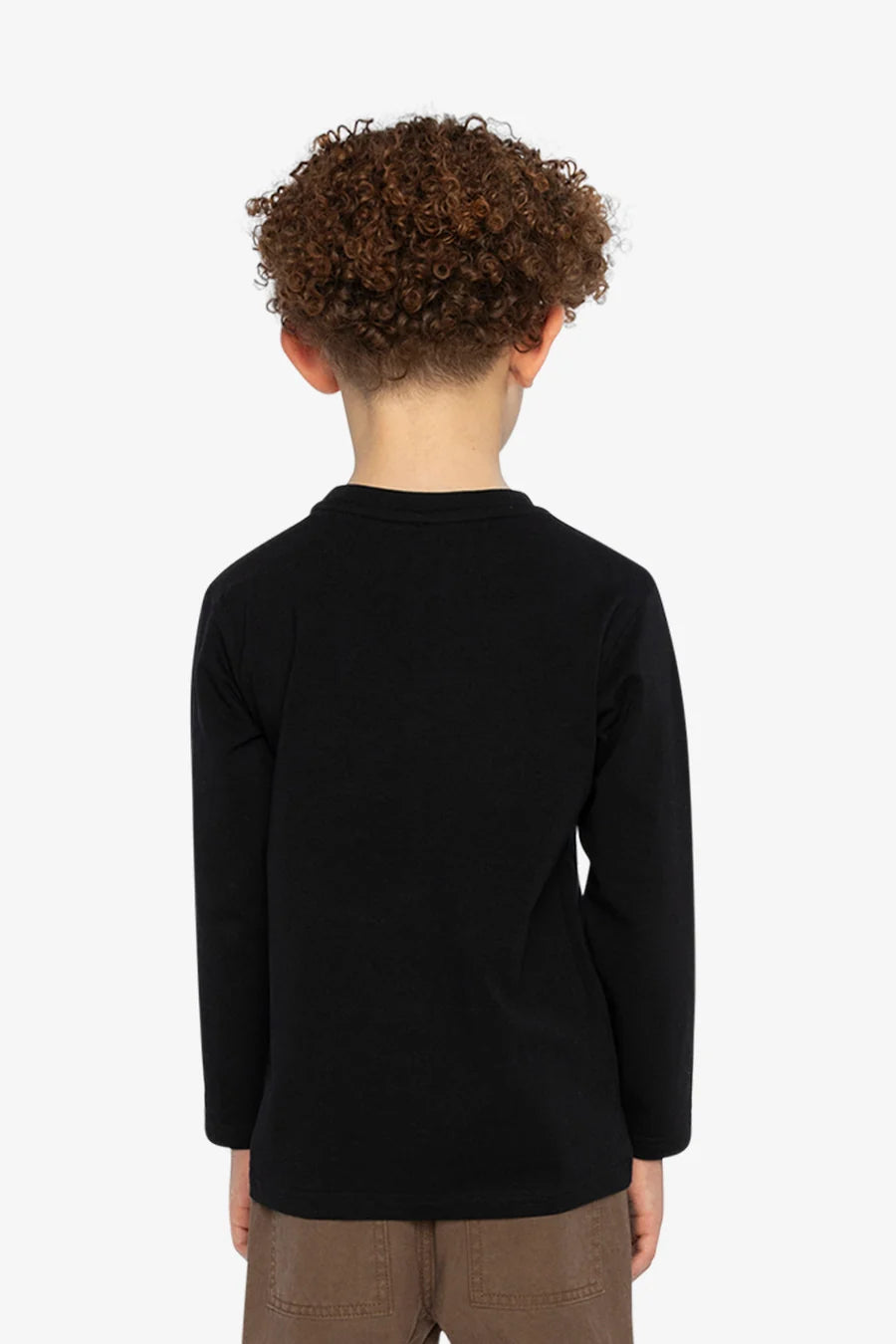 Deux Par Deux Organic Cotton Jersey T-Shirt Black And Beige Bear