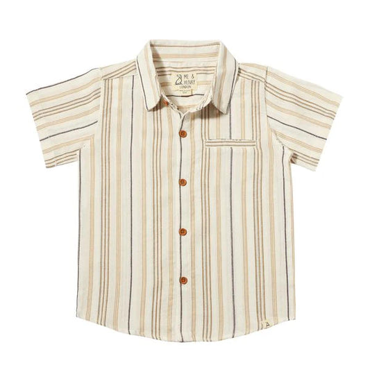 Brown Stripe Newport Woven Shirt