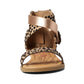 Belia Sand Pixie Leopard Rose-Gold Dye Cut Sandal