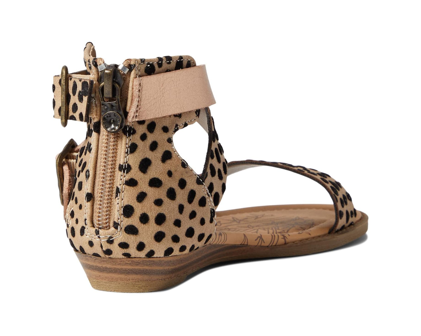 Belia Sand Pixie Leopard Rose-Gold Dye Cut Sandal